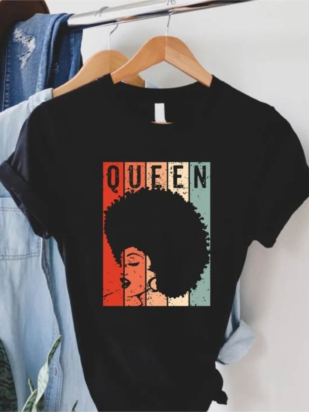 Black Queen Shirt, Black Girl Magic Retro Pride Graphic Tee